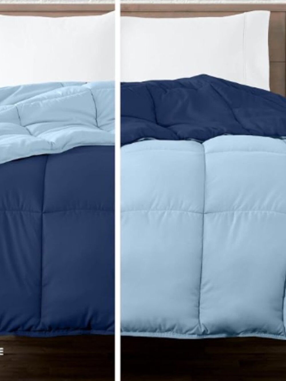 Twin Reversible Blue Comforter